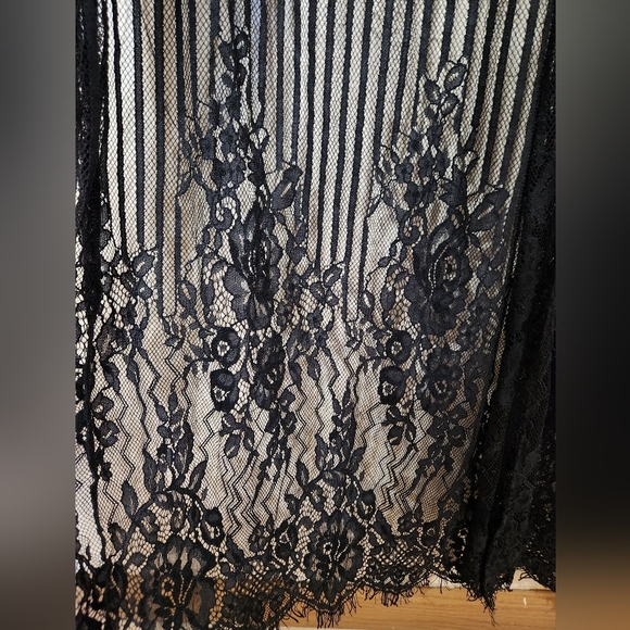 Haute Monde Black Lace Duster Cardigan Small - Picture 5 of 6